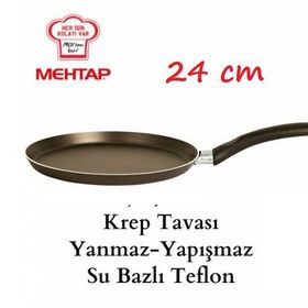 Mehtap Onyx Su Bazlı Teflon Yanmaz Yapışmaz 24 cm Krep Tavası