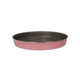 Mehtap Pembe 34 cm Granit Yuvarlak Tepsi