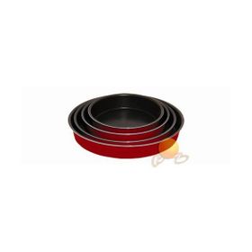 Mehtap Pembe 34 cm Granit Yuvarlak Tepsi