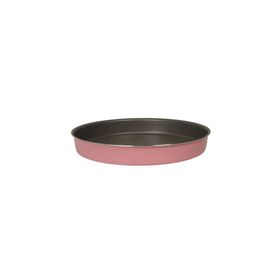 Mehtap Pembe 34 cm Granit Yuvarlak Tepsi