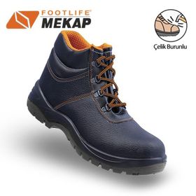 Mekap 023R S2 Deri Jüpiter Çelik Burunlu Bot