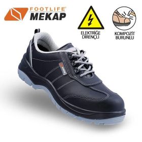 Mekap 230-03 Policap Siyah Elektrikçi Iş Güvenliği Ayakkabısı