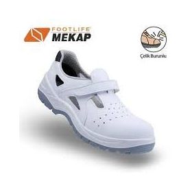 Mekap Loder 034 Beyaz Çelik Burunlu İş Ayakkabısı