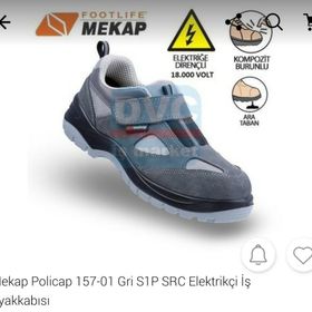 Mekap Policap 157 01 S1P Gri İş Ayakkabısı
