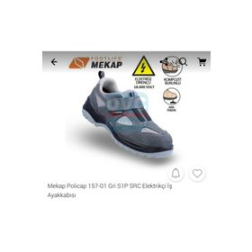 Mekap Policap 157 01 S1P Gri İş Ayakkabısı