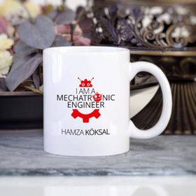 Mekatronik Mühendisi Kırmızı Kupa Bardak