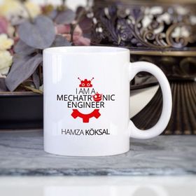 Mekatronik Mühendisi Kırmızı Kupa Bardak