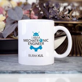 Mekatronik Mühendisi Mavi Kupa Bardak