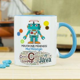 Mekatronik Mühendisi Mavi Kupa Bardak