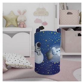Mekta Home Astronot ve Spacex Desenli Bebek ve Çocuk Odası Oyuncak Sepeti