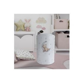 Mekta Home Ayda Uyuyan Sevimli Ayı Desenli Bebek ve Çocuk Odası Oyuncak Sepeti