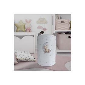 Mekta Home Ayda Uyuyan Sevimli Ayı Desenli Bebek ve Çocuk Odası Oyuncak Sepeti