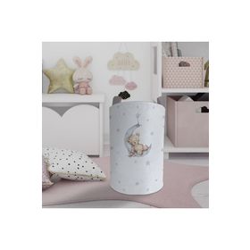 Mekta Home Ayda Uyuyan Sevimli Ayı Desenli Bebek ve Çocuk Odası Oyuncak Sepeti