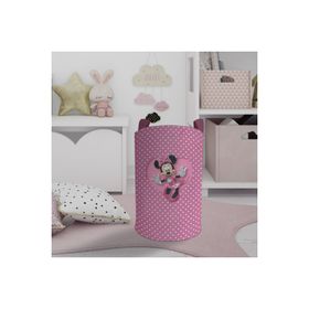 Mekta Home Büyük Kalpli Minnie Mause Desenli Bebek ve Çocuk Odası Oyuncak Sepeti