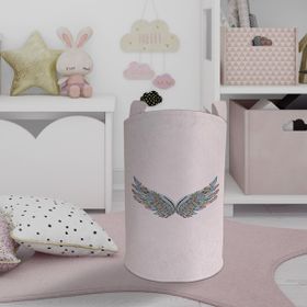 Mekta Home Büyük Renkli Kanat Desenli Bebek ve Çocuk Odası Oyuncak Sepeti
