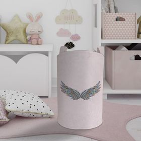 Mekta Home Büyük Renkli Kanat Desenli Bebek ve Çocuk Odası Oyuncak Sepeti