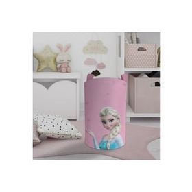 Mekta Home Elsa Desenli Pembe Bebek ve Çocuk Odası Oyuncak Sepeti