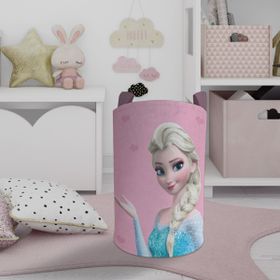 Mekta Home Elsa Desenli Pembe Bebek ve Çocuk Odası Oyuncak Sepeti