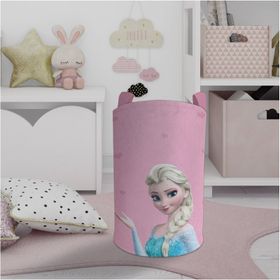 Mekta Home Elsa Desenli Pembe Bebek ve Çocuk Odası Oyuncak Sepeti