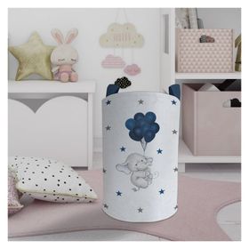 Mekta Home Filli Mavi Balon Desenli Bebek ve Çocuk Odası Oyuncak Sepeti