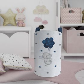 Mekta Home Filli Mavi Balon Desenli Bebek ve Çocuk Odası Oyuncak Sepeti