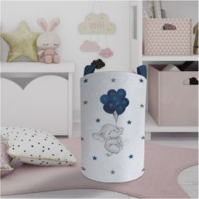 Mekta Home Filli Mavi Balon Desenli Bebek ve Çocuk Odası Oyuncak Sepeti