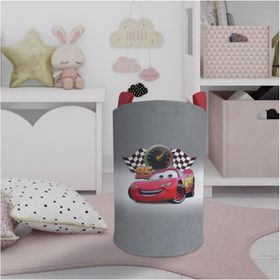 Mekta Home Gri Mcqueen Desenli Bebek ve Çocuk Odası Oyuncak Sepeti