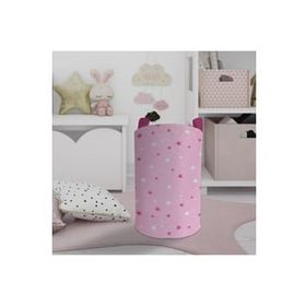 Mekta Home İki Renkli Yıldızlı Pembe Bebek ve Çocuk Odası Oyuncak Sepeti