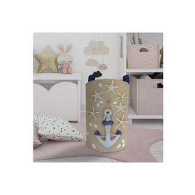 Mekta Home Kahverengi Çapa Desenli Bebek ve Çocuk Odası Oyuncak Sepeti