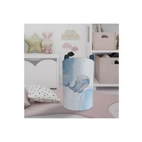 Mekta Home Mavi Balina Desenli Bebek ve Çocuk Odası Oyuncak Sepeti