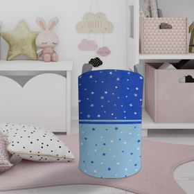 Mekta Home Mavi Lacivert Yıldız Desenli Bebek ve Çocuk Odası Oyuncak Sepeti