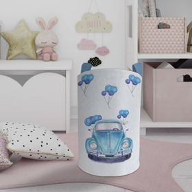 Mekta Home Mavi Vosvos Desenli Bebek ve Çocuk Odası Oyuncak Sepeti