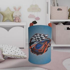 Mekta Home McQueen Mavi Desenli Bebek ve Çocuk Odası Oyuncak Sepeti