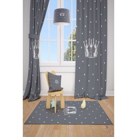 Mekta Home MKT-127 Gri Çocuk ve Bebek Odası 2 Kanat Fon Perdesi