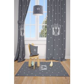 Mekta Home MKT-127 Gri Çocuk ve Bebek Odası 2 Kanat Fon Perdesi
