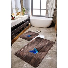 Mekta Home MKTBP-0100 60x100 50x60 cm Tek Kelebek 2'li Banyo Paspas Takımı