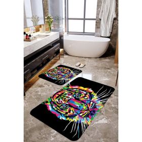 Mekta Home MKTBP-0108 60x100 50x60 cm Aslan Motifli 2'li Banyo Paspas Takımı