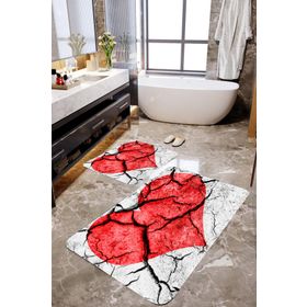Mekta Home MKTBP-082 60x100 50x60 cm Kalpli 2'li Banyo Paspas Takımı