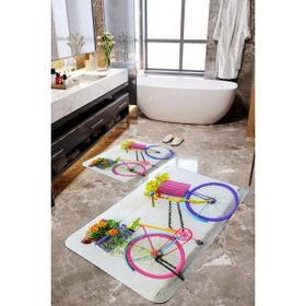 Mekta Home MKTBP-093 60x100 50x60 cm Bisiklet 2'li Banyo Paspas Takımı