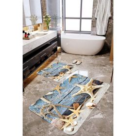 Mekta Home MKTBP-098 60x100 50x60 cm Deniz Yıldızı 2'li Banyo Paspas Takımı