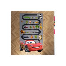Mekta Home MKTH-188 Şimşek Mcqueen ve Hayvan Figürlü Çocuk ve Bebek Odası Halısı