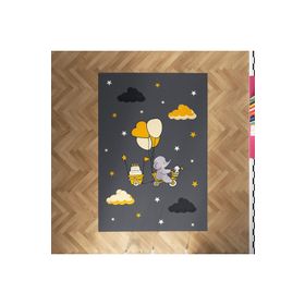 Mekta Home MKTH-262 Modern Antialerjik ve Yıkanabilir Bisiklet ve Fil 2 Desenli Çocuk Odası Halısı