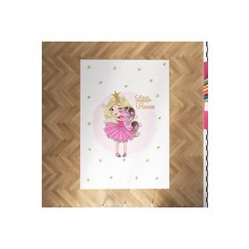 Mekta Home MKTH-265 Modern Antialerjik ve Yıkanabilir Prenses Kız ve Unicorn Desenli Çocuk Odası Halısı