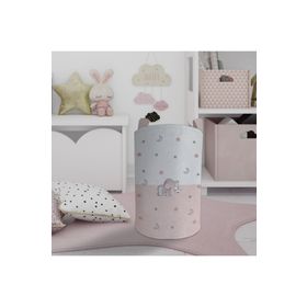 Mekta Home MKTOS-020 Sevimli Fil Desenli Oyuncak ve Çamaşır Sepeti
