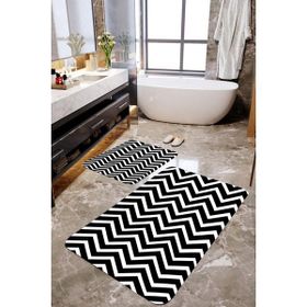 Mekta Home MKTPP-2052 60x100 50x60 cm Çizgili 2'li Banyo Paspas Takımı