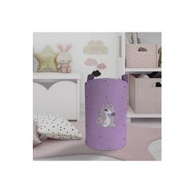 Mekta Home Mor Unicorn Desenli Bebek ve Çocuk Odası Oyuncak Sepeti