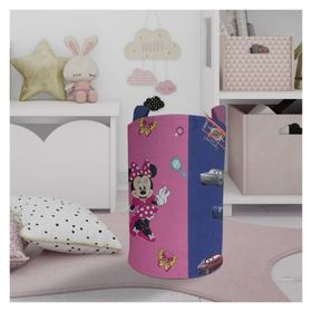 Mekta Home Pembe Mavi Seksekli Bebek ve Çocuk Odası Oyuncak Sepeti