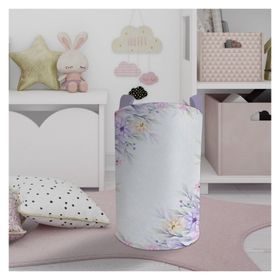 Mekta Home Renkli Çiçek Desenli Bebek ve Çocuk Odası Oyuncak Sepeti