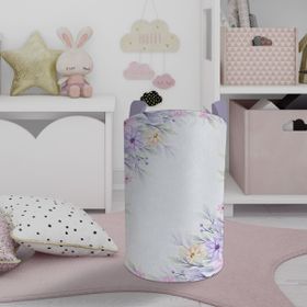 Mekta Home Renkli Çiçek Desenli Bebek ve Çocuk Odası Oyuncak Sepeti