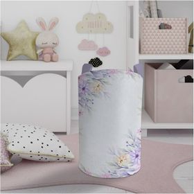 Mekta Home Renkli Çiçek Desenli Bebek ve Çocuk Odası Oyuncak Sepeti